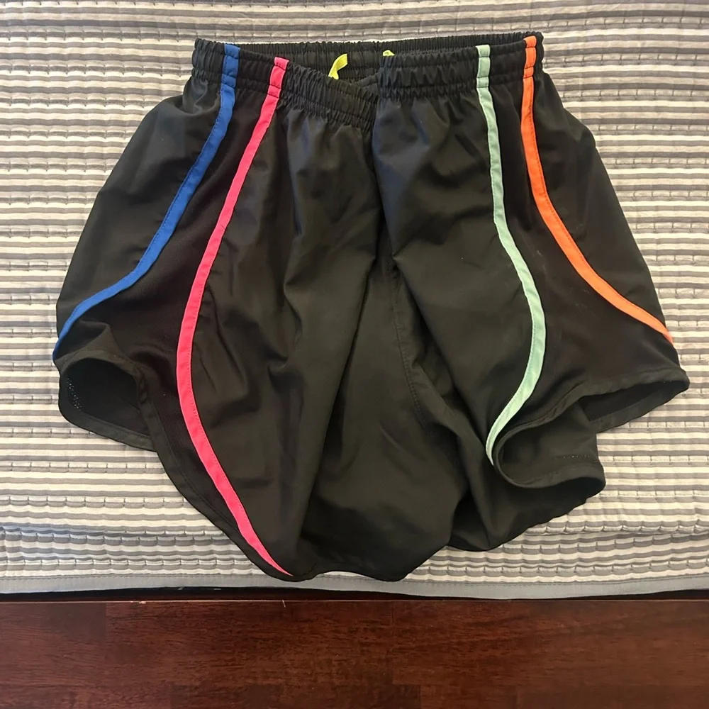 Nike Black Dri-FIT Shorts with Neon Accents - Picture 1 of 4